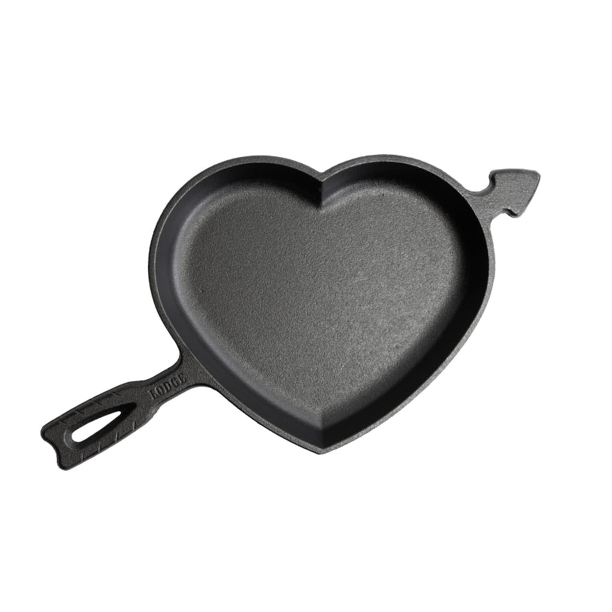 Lodge heart-arrow skillet with collectible design for romantic meals