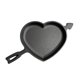 Lodge heart-arrow skillet with collectible design for romantic meals