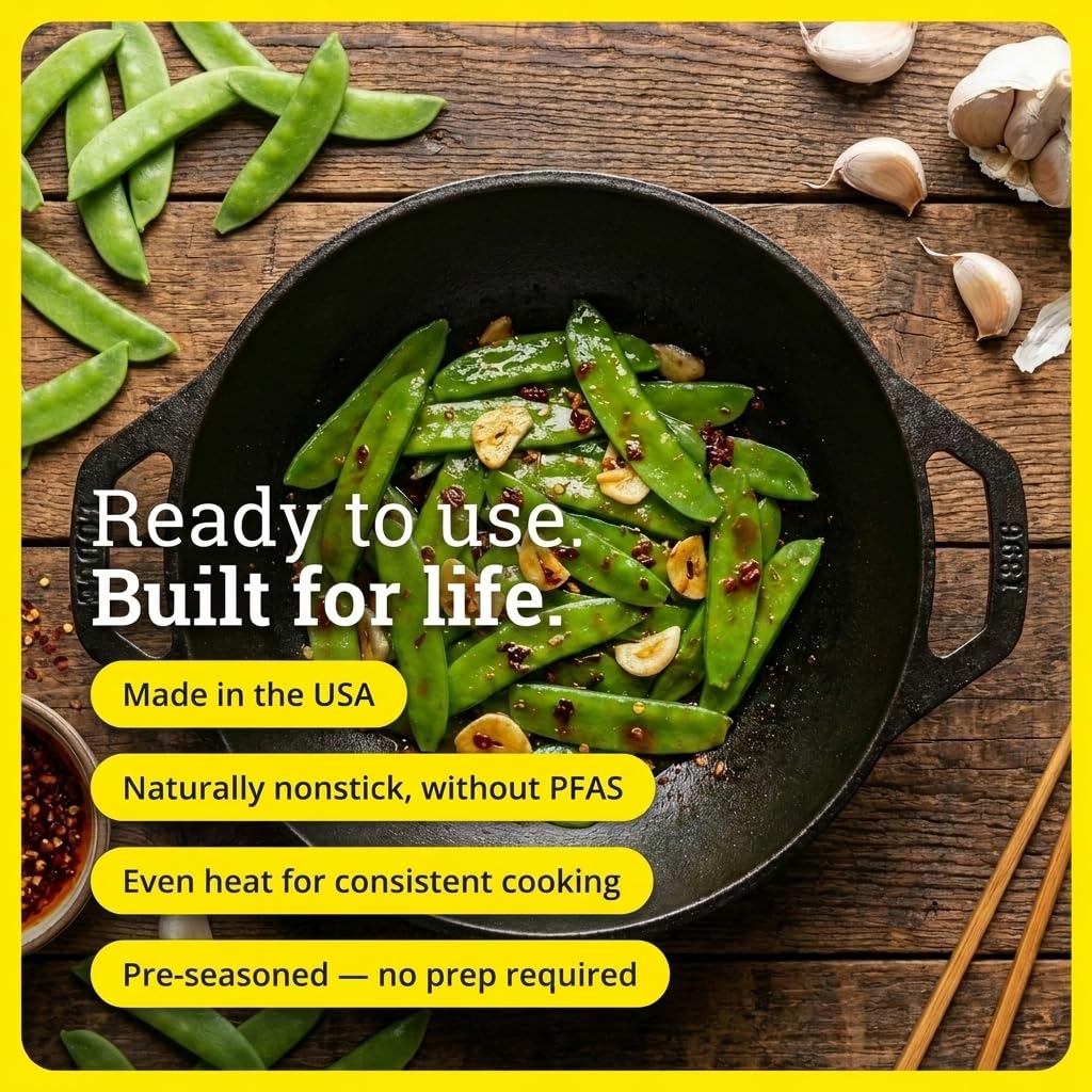 Excellent heat retention makes quick searing and even browning possible.