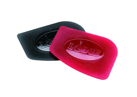 Lodge Pan Scrapers red: durable polycarbonate cleaner for cast iron pans.