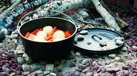 Lodge pre-seasoned cast iron for ready-to-use performance on camp trips.