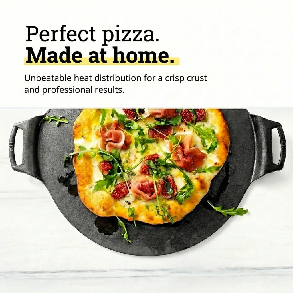 Lodge Seasoned Cast Iron Pizza Pan is oven safe for versatile kitchen use