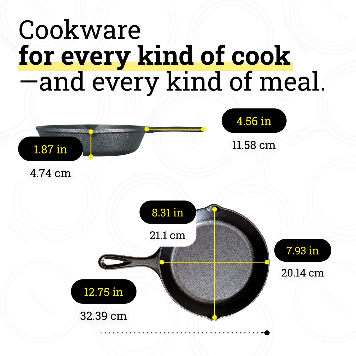 Lodge Seasoned Cast Iron Skillet built to last for generations of cooking