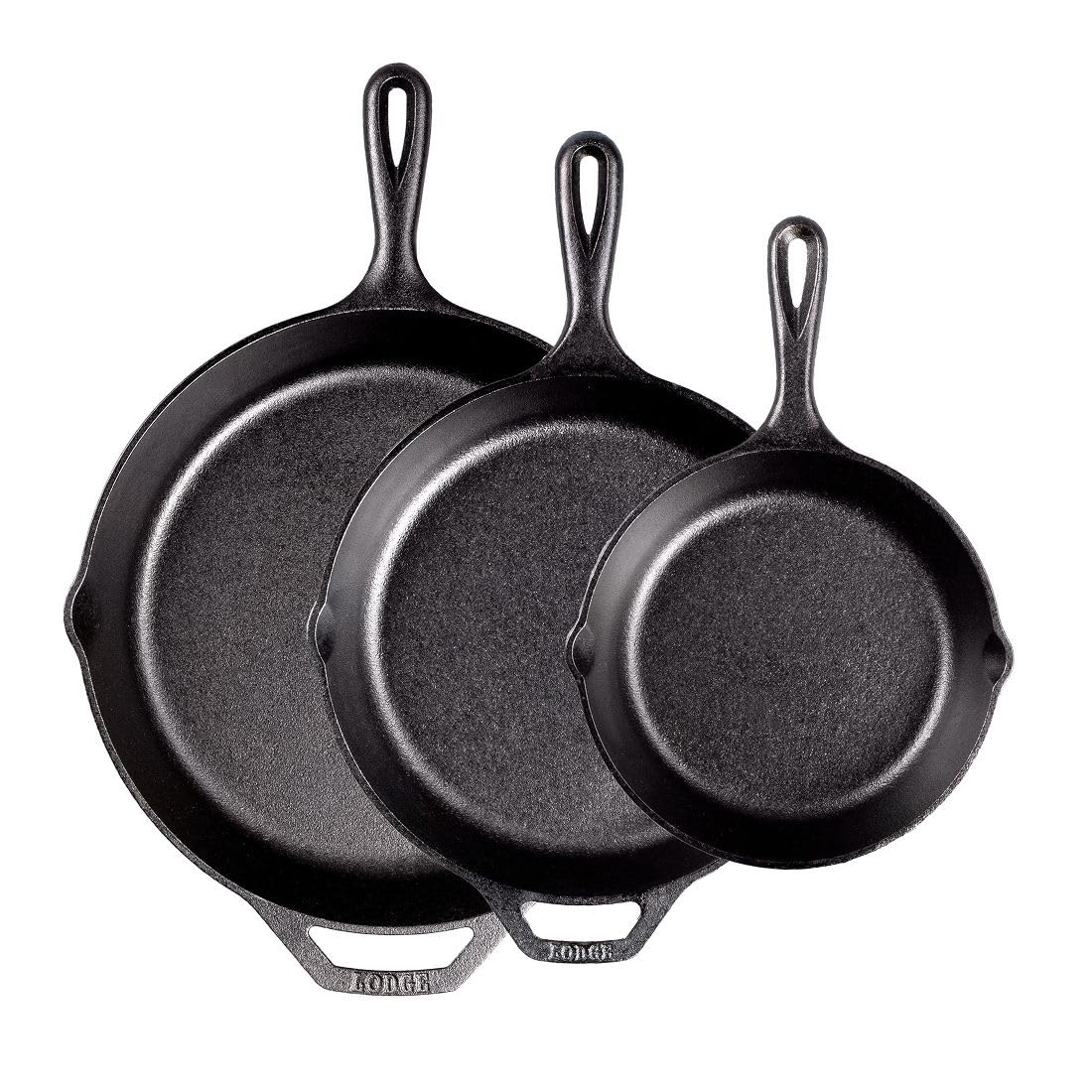 Lodge Seasoned Cast Iron Skillet on stove showing even heat for consistent cooking.