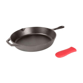 Lodge Seasoned Cast Iron Skillet in oven finish for a golden crust