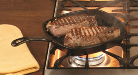 Lodge Square Grill Pan indoor outdoor versatility for stovetop to campfire cooking