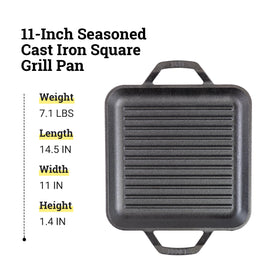 Lodge square grill pan over campfire for outdoor cooking adventures.