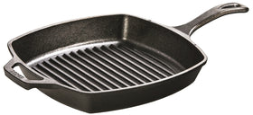 Lodge Square Grill Pan surface texture with ridges for restaurant-style sear