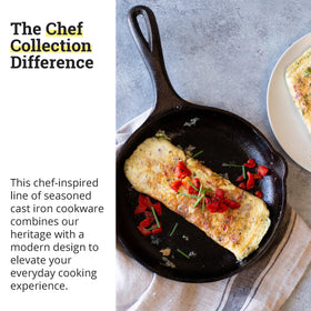Lodge skillet versatile on stove, oven, grill, or campfire.