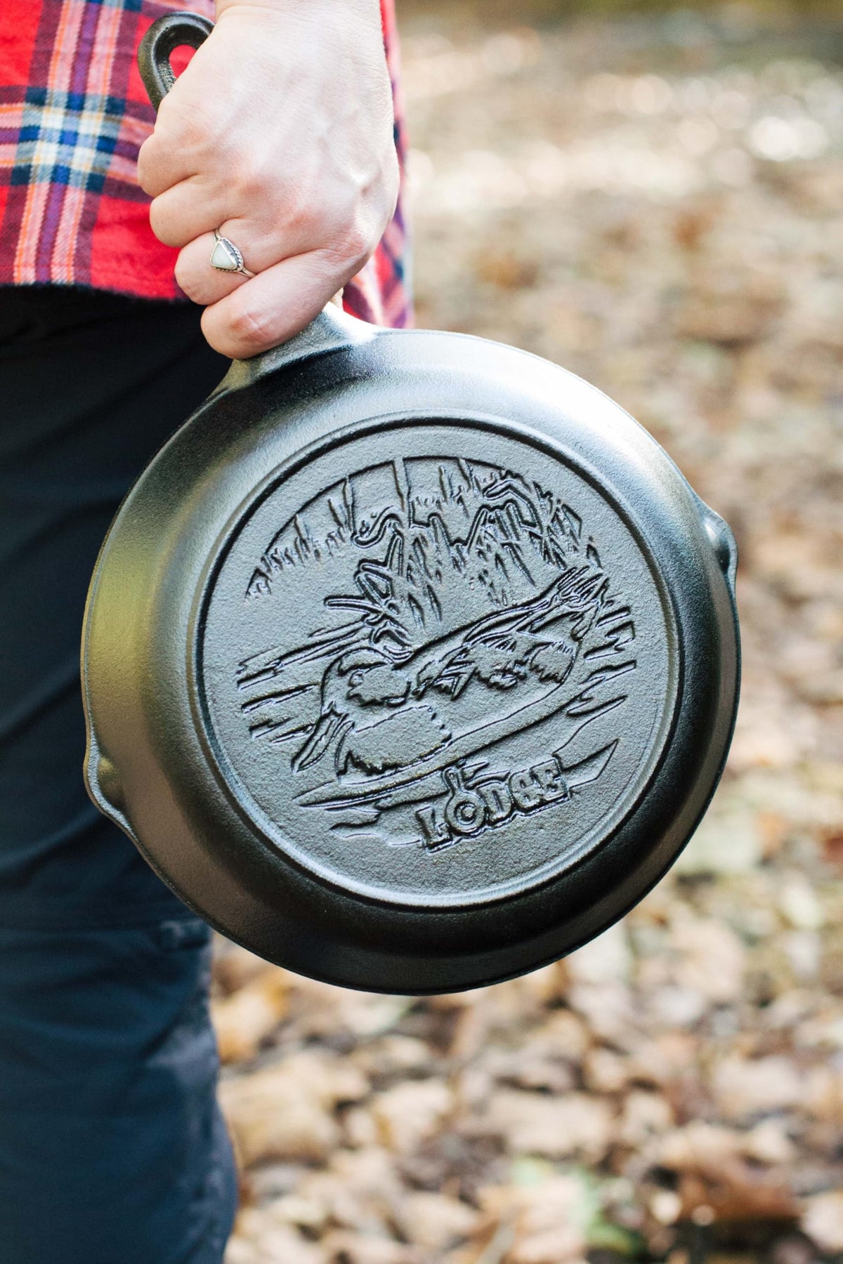 Lodge Wildlife Series made in USA skillet adds durable kitchen heritage