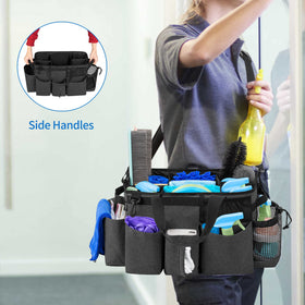 LoDrid thickened bottom pad protects floors while transporting cleaning tools.