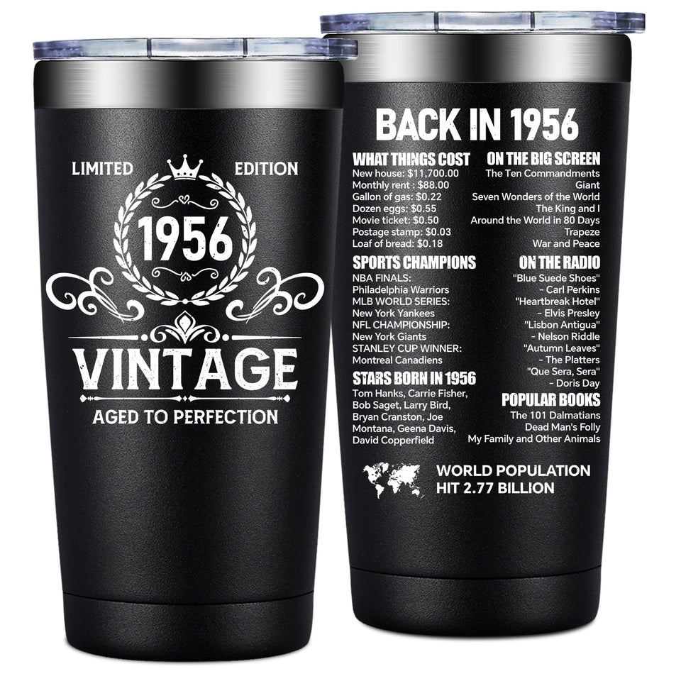 Loecuxe 1956 vintage tumbler in gift box, ready for gifting