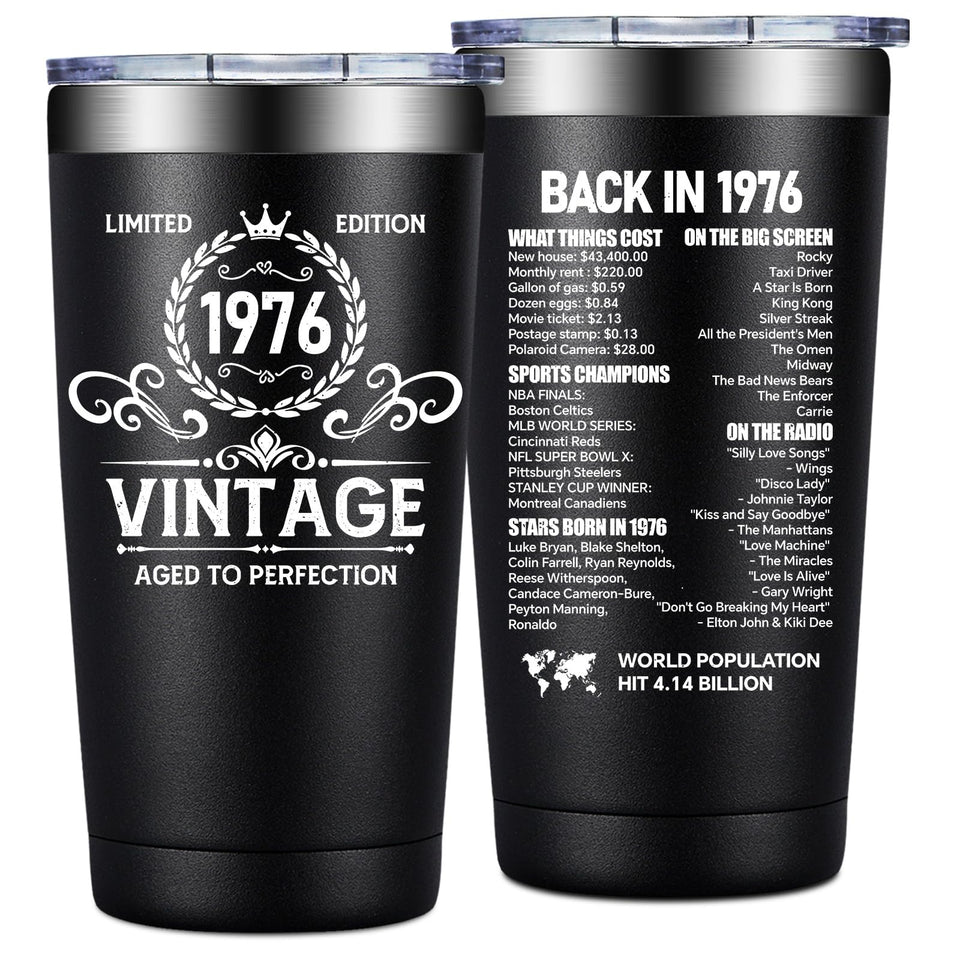 Loecuxe back-in-1976 tumbler 20oz for daily hydration on the go.