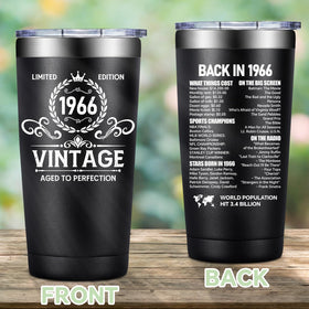 Loecuxe 20 oz tumbler with double-wall insulation keeps drinks hot or cold.