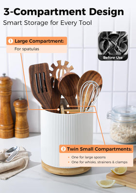 LoeJan cork-bottom base protects surfaces and reduces movement noise.