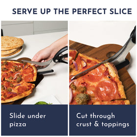 Loftern pizza scissors ergonomic grip for comfortable handling.