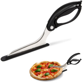 Loftern pizza scissors front view with non-stick blades and firm grip.