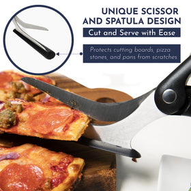 Loftern pizza scissors safety lock for secure storage.