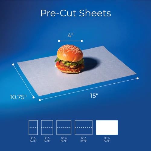 Logan Wrap 10.75 x 15 inch wax paper sheets offering versatile food prep surface.