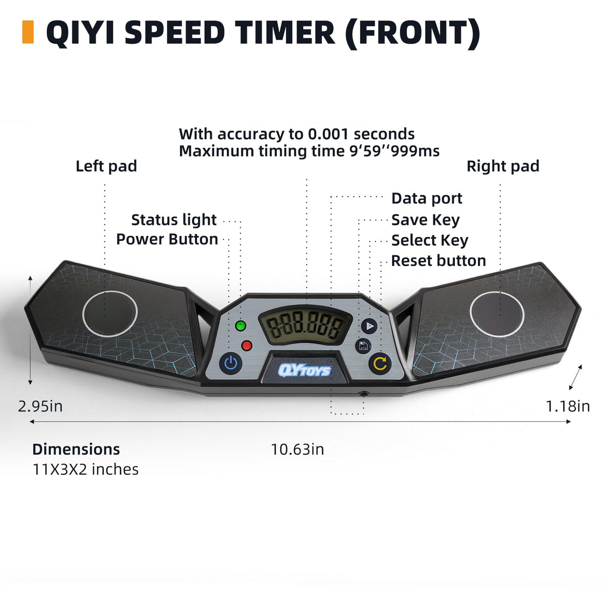 LogicTwist speed timer touch activation enables quick starts during practice.