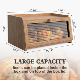 LOHASOK bread box cleaning view highlights easy wipe-down surfaces.