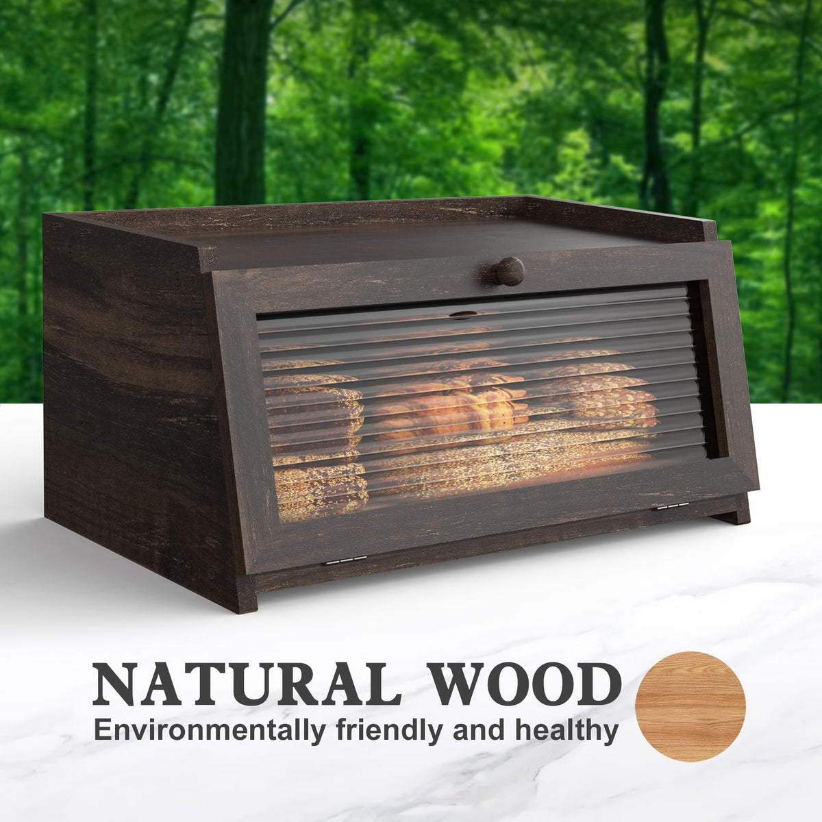 LOHASOK bread box offers tool-free assembly and a reassuring 3-year warranty