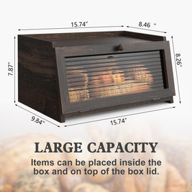LOHASOK bread box cleans easily with a damp cloth for simple upkeep