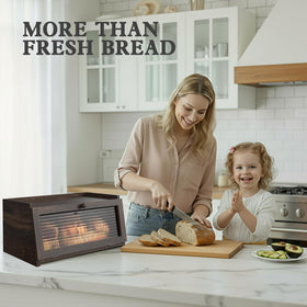 LOHASOK bread box interior dimensions fit multiple loaves for organized storage