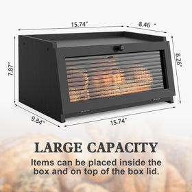 Natural New Zealand pine LOHASOK bread box for durability