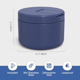 LOHASOK compact 12oz jar ideal for school lunches and travel.