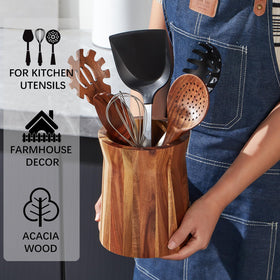 LOHONER trumpet-shaped opening adds elegant flair to countertop organization.
