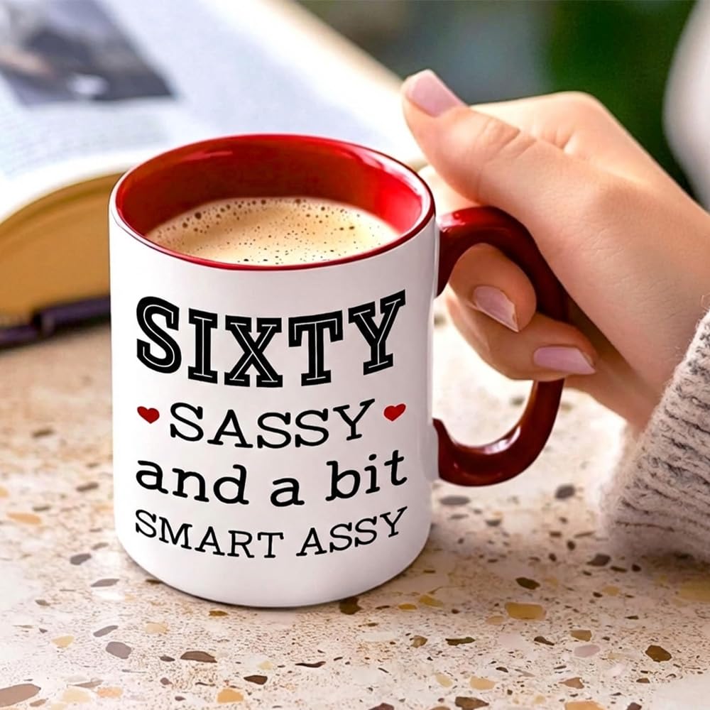 LOJEYYGLE gift-ready packaging mug image, easy gifting for 60th birthday celebrations.