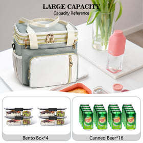 LOKASS lunch bag front zip pocket for keys or phone on the move