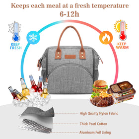 LOKASS insulated lunch bag open top for easy filling and access