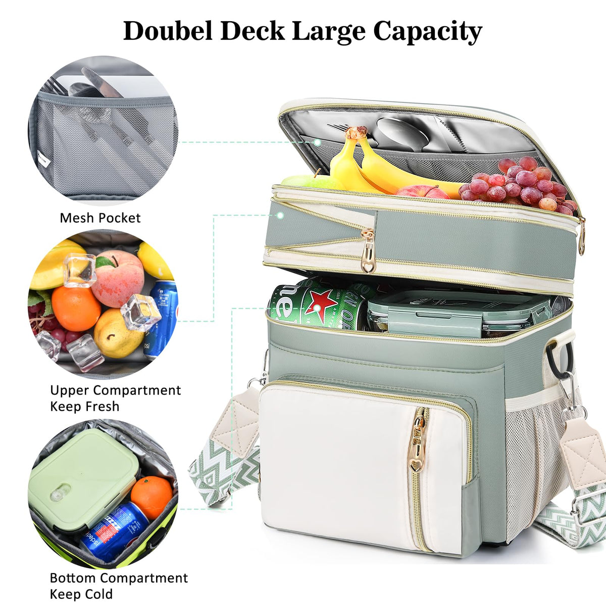 LOKASS lunch bag olive green 16L capacity suited for work or travel