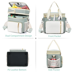 LOKASS lunch bag two carry options for comfortable transport