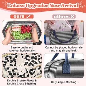 LOKASS sturdy nylon handles for comfortable carrying during commutes.