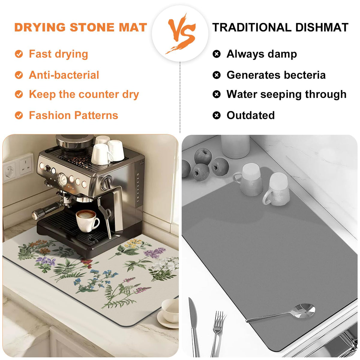 LOKHOM mat anti-slip backing keeps it in place