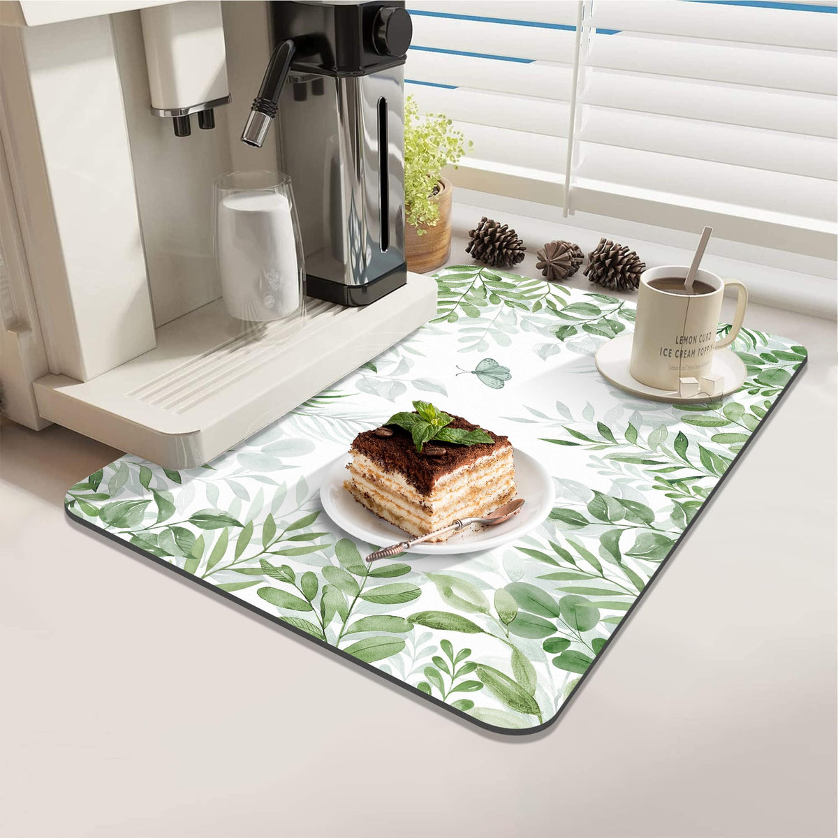 LOKHOM anti-slip rubber backing keeps the mat in place