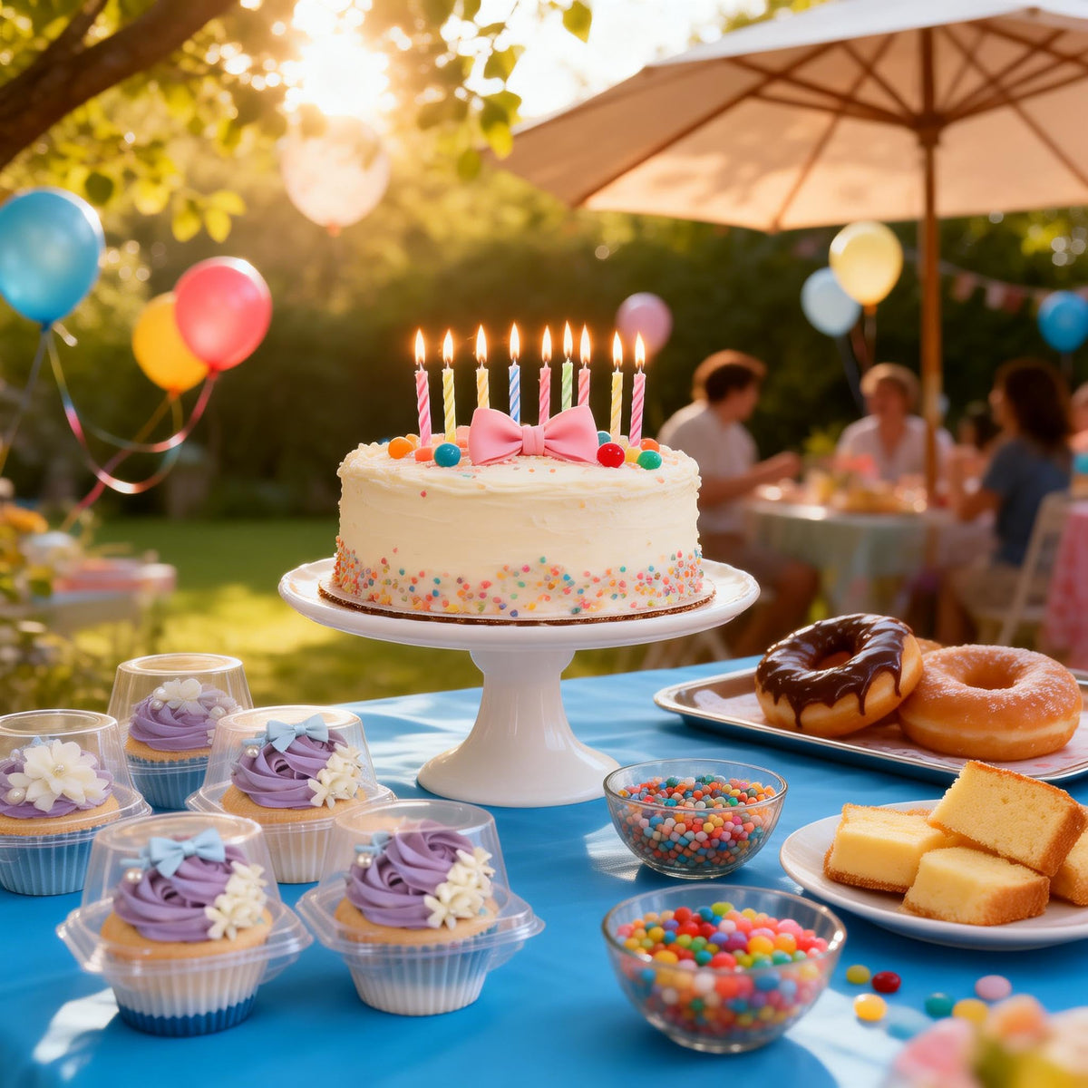 LOKQING 3.5 x 3 inch box fits standard cupcakes and toppers.