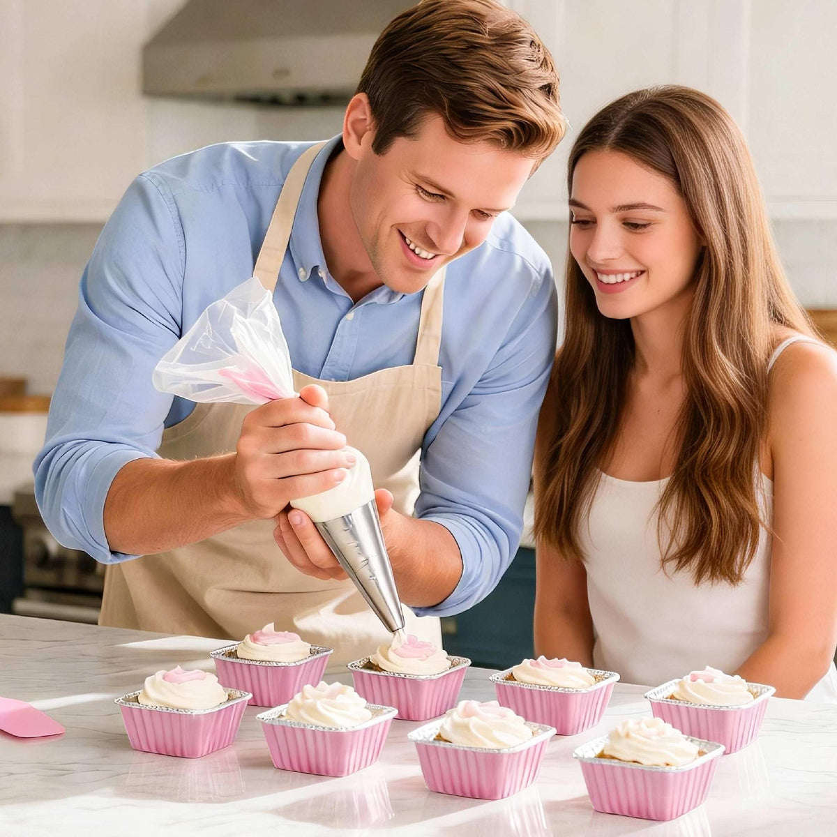 LOKQING cupcake liners complementing mini dessert pans