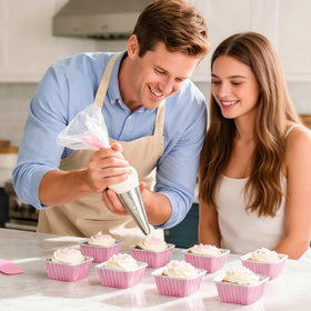 LOKQING cupcake liners complementing mini dessert pans