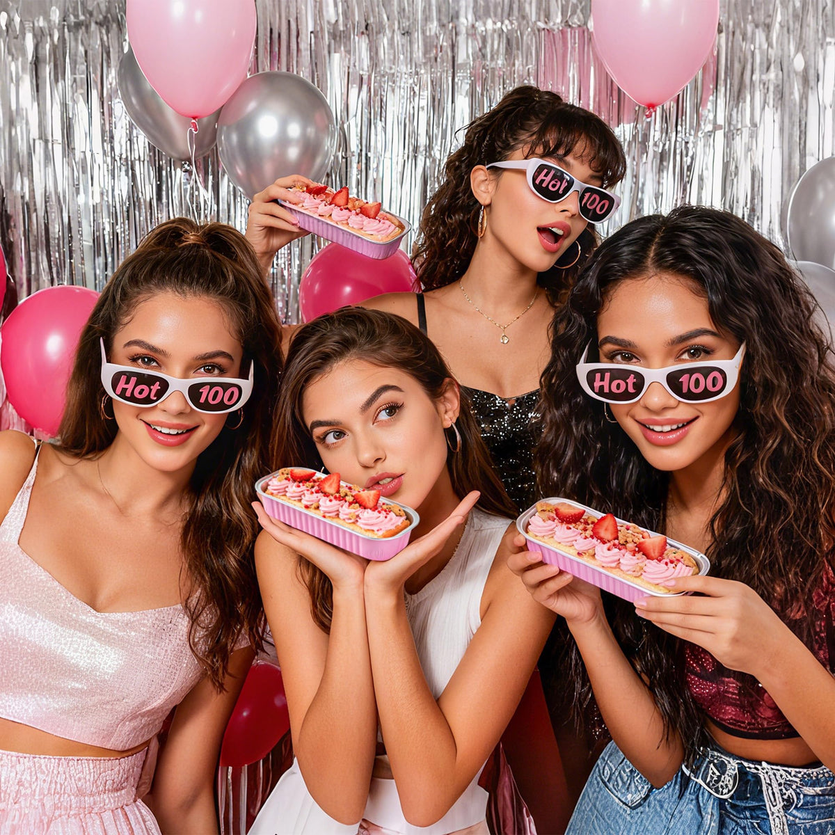 LOKQING pink party-favor presentation with cohesive accessories