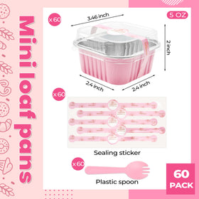 LOKQING square aluminum pans with lids for neat presentation