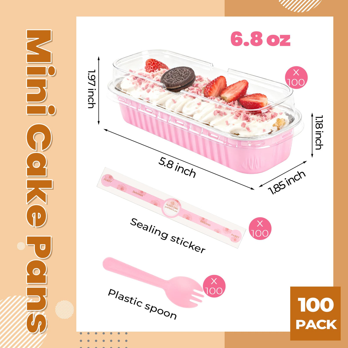 LOKQING transparent lid showcases desserts clearly
