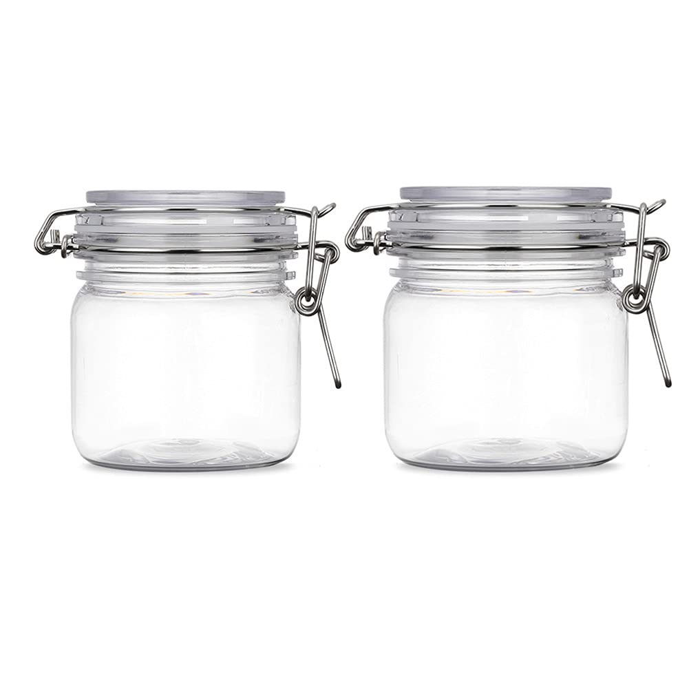 Lokusel 2pc 10oz jar with airtight lid for pantry organization