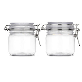 Lokusel 2pc 10oz jar with airtight lid for pantry organization