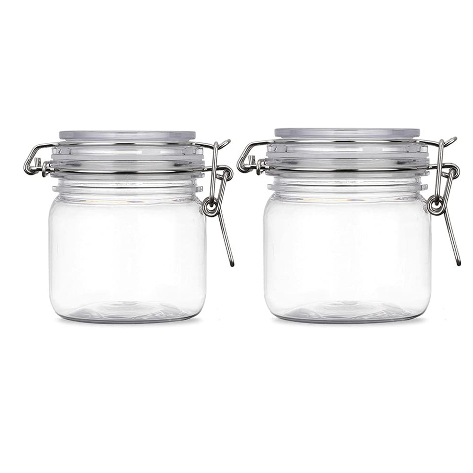 Lokusel 2pc 10oz jar with airtight lid for pantry organization