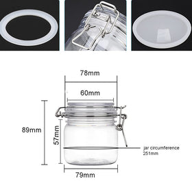 Lokusel transparent PET jar lets you quickly see contents