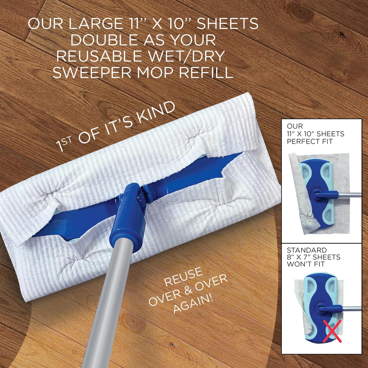 LOLA reusable mop refill option for sustainable cleaning